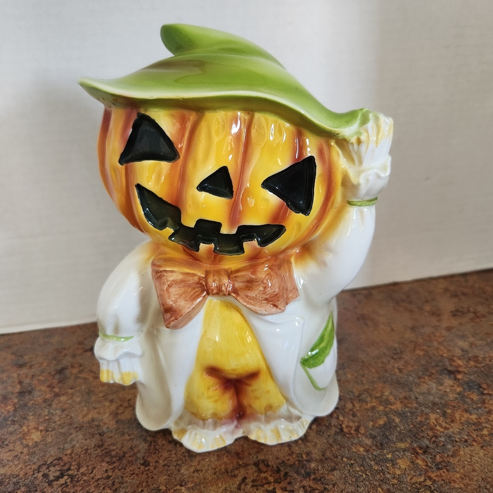 Vintage Relpo Jack O Lantern Planter